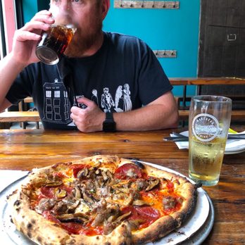 Masthead Brewing - PSM Pizza. Also a glass of either Vandy apple cider or their Falling Fruit Beer - Breweries Near Me - Cleveland, Ohio Masthead Brewing - PSM Pizza. Also a glass of either Vandy apple cider or their Falling Fruit Beer - Breweries Near Me - Cleveland, Ohio