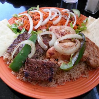 Hummus Cafe - Beef and Chicken Kabob. Amazingly fresh and delicious! - Mediterranean Near Me - Seattle, Washington