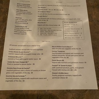 Gorats Steak House - Menu - Steakhouses Near Me - Omaha, Nebraska