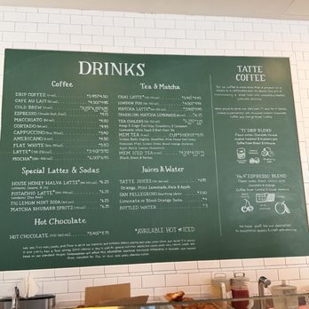 Tatte Bakery & Cafe | Pier 4 - Drink menu (August 2026) - Coffee & Tea Near Me - Boston, Massachusetts