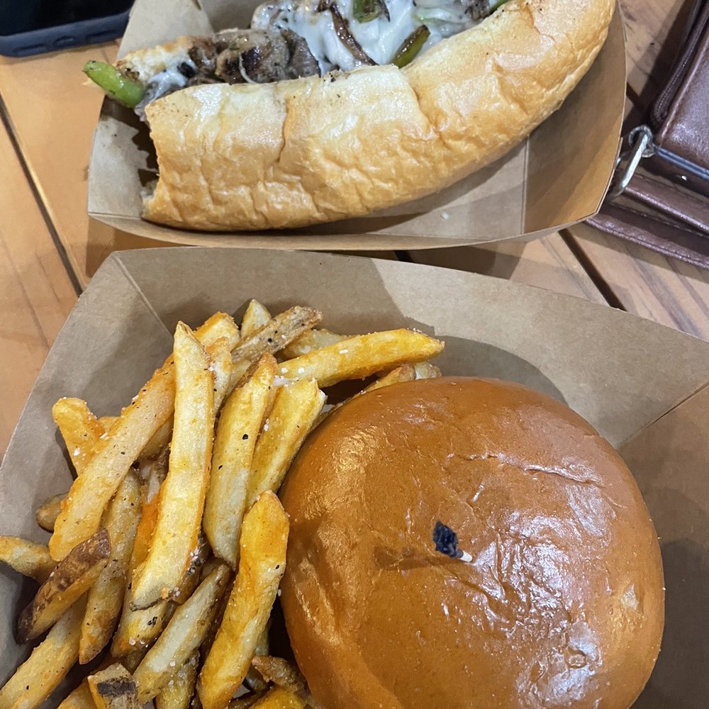 Beyond The Butcher - Cheese Steak Sandwich, All American Burger, and fries - American Near Me - Dallas, Texas Beyond The Butcher - Cheese Steak Sandwich, All American Burger, and fries - American Near Me - Dallas, Texas