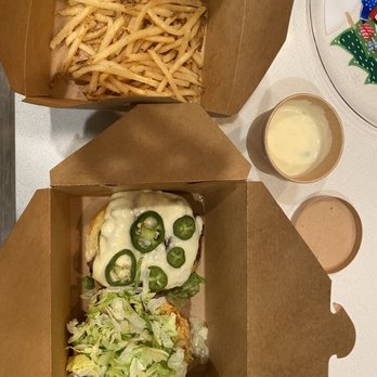 Local Cantina - Grandview - Queso burger with side of queso fries take out - Bars Near Me - Columbus, Ohio Local Cantina - Grandview - Queso burger with side of queso fries take out - Bars Near Me - Columbus, Ohio