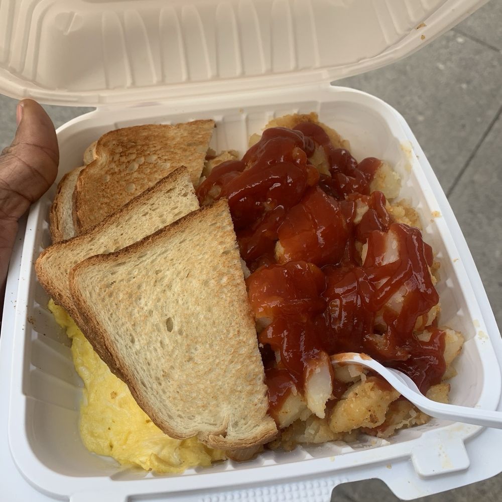 No.1; toast, homefries, eggs No.1; toast, homefries, eggs