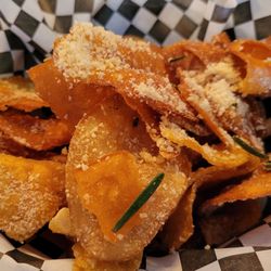 The Haus Bistro - Their house made chips, with parmesan and rosemary added.  Good, but I think the original, plain ones are better.