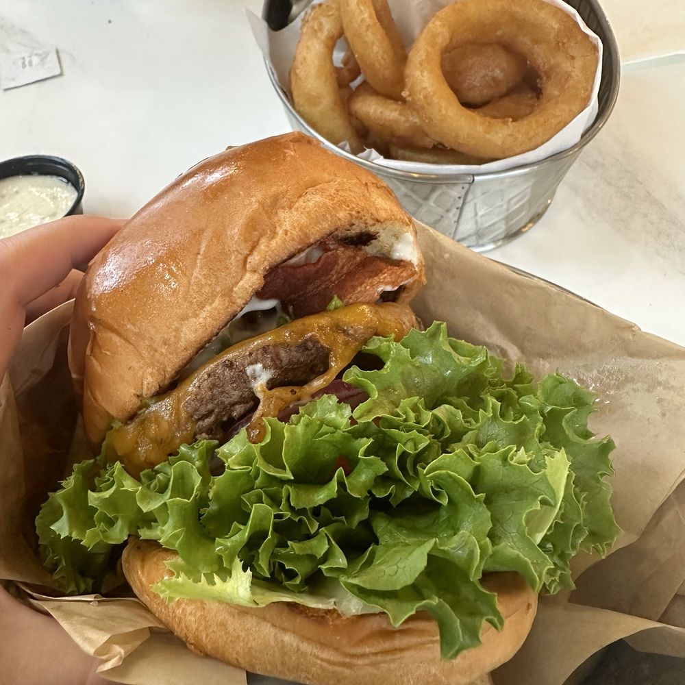 A+ Burger - California burger + onion rings - Burgers Near Me - Oakland, California