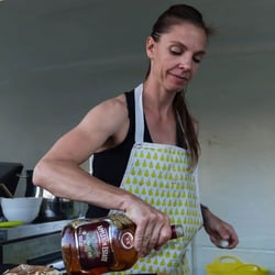 Food Cart Festival - Look for the French lady. She is the crepe master. She is making the rum crepe here.