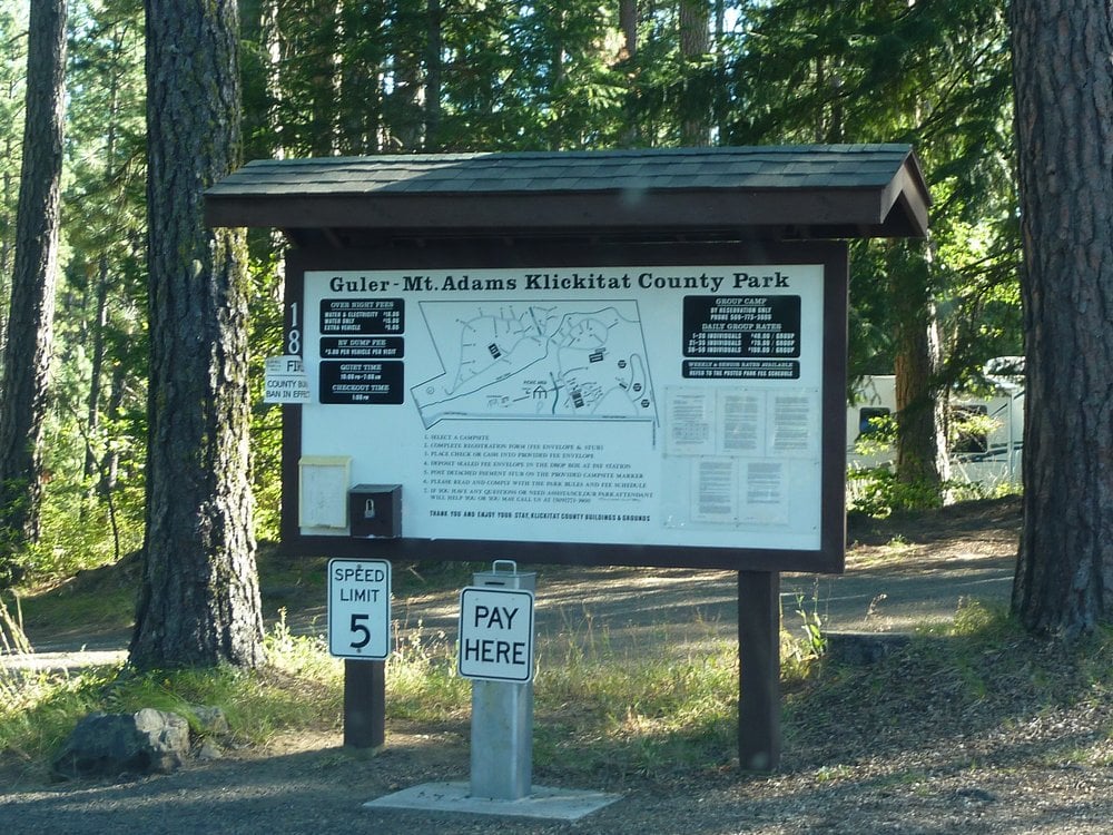 Mt Adams Guler Trout Lake County Park Logo