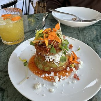 Gala - Fried Green Tomatoes - Enjoyed, but I wouldn't order them again. I didn't really care for the sweet chili sauce at the bottom. - Spanish Near Me - Santa Barbara, California
