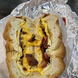 6.00 egg cheese bacon. Delicious