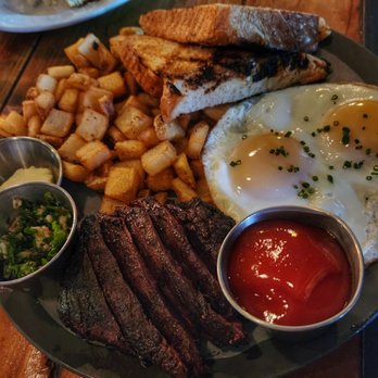 Social - Wagyu flank steak and eggs - New American Near Me - Costa Mesa, California