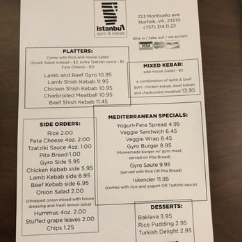 Istanbul Gyro & Kebab - New menu 3/2018 - Mediterranean Near Me - Norfolk, Virginia Istanbul Gyro & Kebab - New menu 3/2018 - Mediterranean Near Me - Norfolk, Virginia