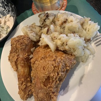 Chicken Place - 1/4 Fried chicken dark meat with German fries - Salad Near Me - Ireland, Indiana Chicken Place - 1/4 Fried chicken dark meat with German fries - Salad Near Me - Ireland, Indiana