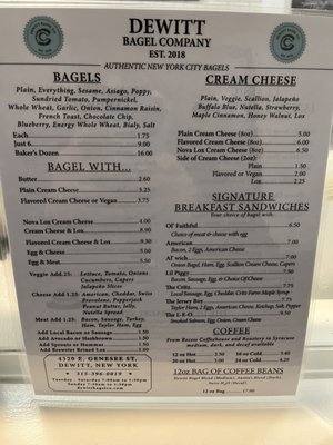 Menu photo 3 DeWitt Bagel DeWitt, NY