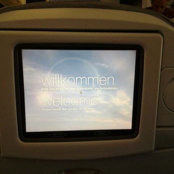 Lufthansa - Nice touch screen tv - Airlines Near Me - Dulles, Virginia