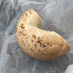 G & A Hot Bagels and Deli - "Everything" bagel. Where's the everything?