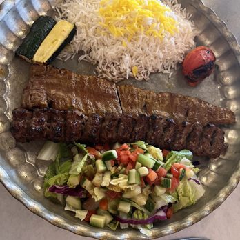 Caspian Restaurant - Fillet Mignon & Beef Kabob (Soltani) - Mediterranean Near Me - Mountain View, California