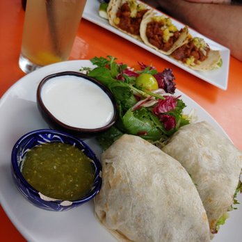 Casa Azul - Burrito and pastor tacos (3) but about $15-20 each, delicious - Mexican Near Me - Brooklyn, New York