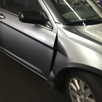 Precision Auto Repair - Dent caused on passenger side. - Auto Repair Near Me - San Francisco, California Precision Auto Repair - Dent caused on passenger side. - Auto Repair Near Me - San Francisco, California