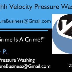 Elite Highh Velocity Pressure Washing - Our Business Card.