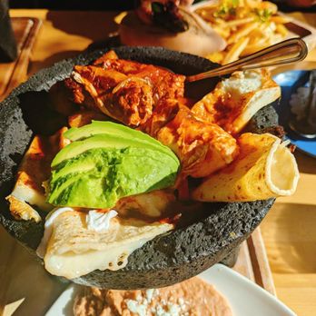Cheff Che Cafe & Bar - Huevos ahogados with beans and rice - Empanadas Near Me - San Jose, California