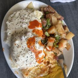 Little bit! Biscuit & gravy!