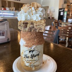 The Yard Milkshake Bar - Cookie butter me up! Topped with a blondie