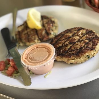 Dune Dog Cafe - Crab Cake Dinner - American Near Me - Jupiter, Florida Dune Dog Cafe - Crab Cake Dinner - American Near Me - Jupiter, Florida