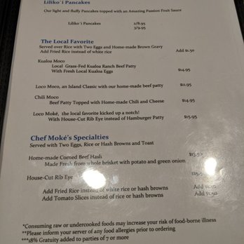 Moke's Bread & Breakfast - Menu - Breakfast & Brunch Near Me - Kailua, Hawaii