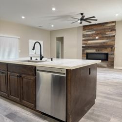 MR Custom Woodwork - Maple stained custom cabinets