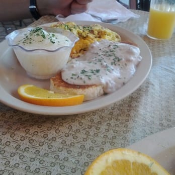 Scrambled Egg Cafe - "The Works" Scramble w/ biscuits & gravy and grits. - Breakfast & Brunch Near Me - Indian Harbour Beach, Florida Scrambled Egg Cafe - "The Works" Scramble w/ biscuits & gravy and grits. - Breakfast & Brunch Near Me - Indian Harbour Beach, Florida