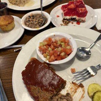 Walton's Southern Table - Meatloaf cucumber salad black eyed peas strawberry pretzel salad - Southern Near Me - Huntsville, Alabama Walton's Southern Table - Meatloaf cucumber salad black eyed peas strawberry pretzel salad - Southern Near Me - Huntsville, Alabama