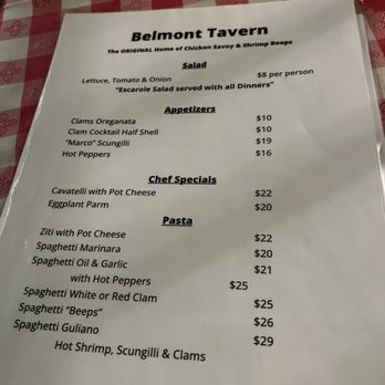 Belmont Tavern - Menu - Italian Near Me - Belleville, New Jersey Belmont Tavern - Menu - Italian Near Me - Belleville, New Jersey