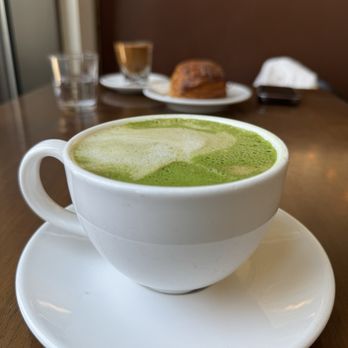 Frank & Roze - Oat milk Matcha latte with espresso shot - Cafes Near Me - Denver, Colorado