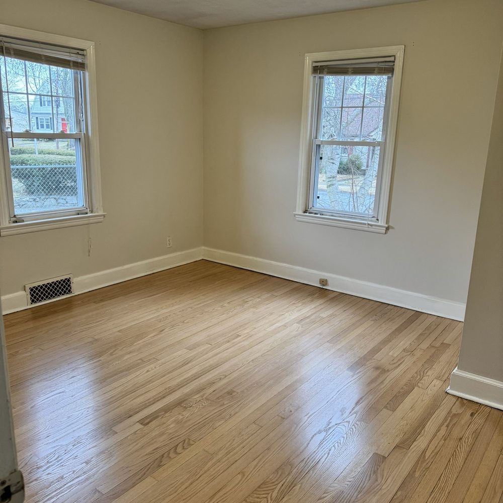 American Floor Services - Went from dingy and orange, with the corner boards needing to be totally replaced from water damage, to gorgeous and gleaming floors!! - Flooring Near Me - Fairfield, Connecticut
