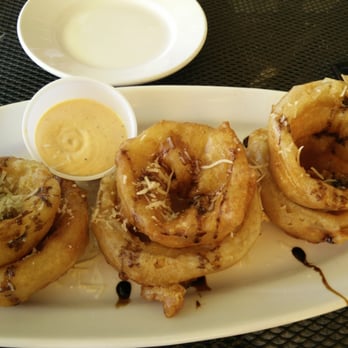 Dad's Kitchen - Onion rings.  $9 for 6.  Dipping sauce kinda meh. - New American Near Me - Fair Oaks, California
