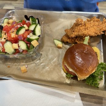 Sammy’s Sliders - House salad - slider- plain chicken finger - Burgers Near Me - Kernersville, North Carolina Sammy’s Sliders - House salad - slider- plain chicken finger - Burgers Near Me - Kernersville, North Carolina