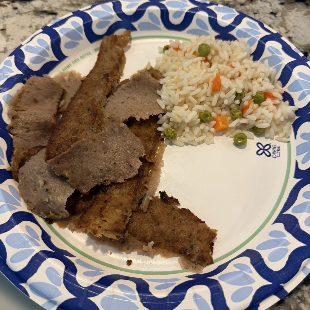 Cafe Petra - Gyro meat from plate - Lebanese Near Me - Katy, Texas