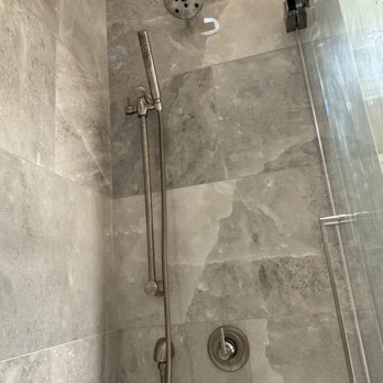 All OC Kitchen & Bath & Design - Style, and function, the two shower heads and simple diverter are great to use and make for a really luxurious shower - General Contractors Near Me - Laguna Hills, California