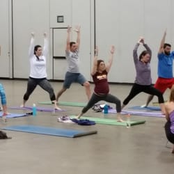 9Health Fair - Group yoga instruction!