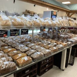 Large variety of hand made breads, bagels, and rolls