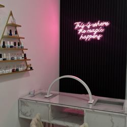Nails + coffee station