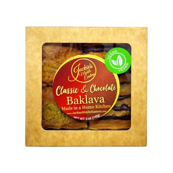 Jackie's Baklava - Vegan Half Original Half Chocolate Homemade Baklava 5 oz box. - Cooking Classes Near Me Jackie's Baklava - Vegan Half Original Half Chocolate Homemade Baklava 5 oz box. - Cooking Classes Near Me