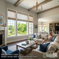 Carlos Interiors - Beat the Heat in Style!
Roman Shades With A Textured Woven Fabric in Crofton, MD