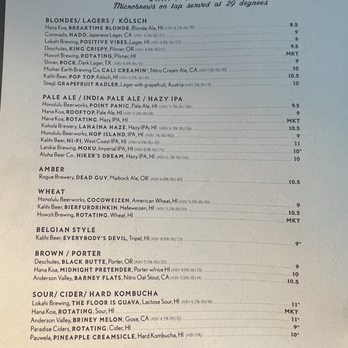 Moku Kitchen - Draft - Cocktail Bars Near Me - Honolulu, Hawaii