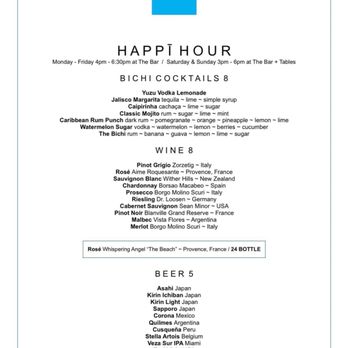 Sushi Bichi - Happy hour menu 7/23 - Sushi Bars Near Me - Miami Beach, Florida
