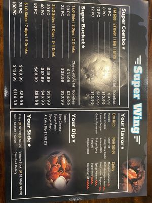 Menu photo 1 Super Wing Prosper, TX