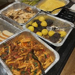 Five pork bolognese, bistecca italiano, chicken scaloppini, polenta, asparagus
