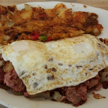 Plaza Restaurant - Two eggs over easy, corned beef hash, and home fries well done. - Breakfast & Brunch Near Me - Greenwich, Connecticut Plaza Restaurant - Two eggs over easy, corned beef hash, and home fries well done. - Breakfast & Brunch Near Me - Greenwich, Connecticut