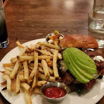 Beatrix - Streeterville - Prime Rib Cheeseburger with Activated Charcoal Lemonade - New American Near Me - Chicago, Illinois Beatrix - Streeterville - Prime Rib Cheeseburger with Activated Charcoal Lemonade - New American Near Me - Chicago, Illinois