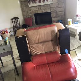 Painting a leather chair